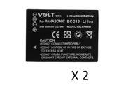 Voltsonic 895mAh Li Ion Replacement Digital Camera Battery for Panasonic BCG 10 2 Pack