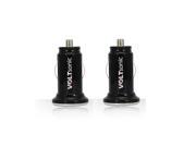 Voltsonic VSMCH 3BB Car Charger 2 Pack 3.1A Compact Mini Low Profile Dual USB Flexible Charge for Smartphones Tablets