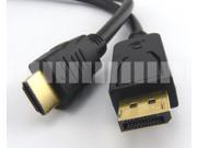 9.8Ft 3M 20 Pin Displayport DP Male to HDMI Male Adapter Cable Converter Connector for HDTV Projector Display OEM