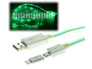 Green 1M 3.3Ft Illuminating LED Micro USB Cable Micro USB Female to 8 Pin Lightning Male Adapter Data Sync Charge Cable for Apple iPhone 6 Plus iPad Air 2 Min
