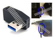 90 Degree Turn Right Angled Adapter 9 Pin USB 3.0 Type A Male to USB 3.0 Type A Female AM to AF Backward Compatible with USB 2.0 True USB 3.0 9 Pin