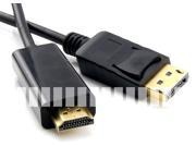 5.9Ft 1.8M 20 Pin Displayport DP Male to HDMI Male Adapter Cable Converter Connector for HDTV Projector Display