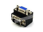 90° Turn Right Angled VGA D Sub 15 Pin Male to Female Connector Adapter Converter Extender