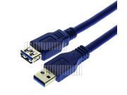 5M 16.4Ft Long Extension Cable USB A 3.0 Male to Female Downward Compactable USB 2.0 1.1 1.0 Coarse Heavy Wire Gauge Blue Round OEM