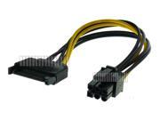 15 Pin SATA to 6 Pin Power Cable Adapter Converter for PCI E to 15 Pin SATA Lead Cord Computer Internal Connector PC DIY