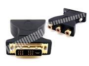 18 5 Pin DVI Male to 3 RCA Female AV Adapter Converter with Mount Screw Gold Plated Composite Connector 3 RCA Female to 18 5 Pin DVI Male Connector Cable Conver