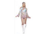 2Pc Groovy Retro Go Go Girl Sexy Holiday Party Costume