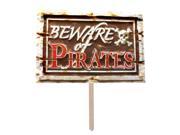 Beware Of Pirates 3 D Art Form Yard Sign