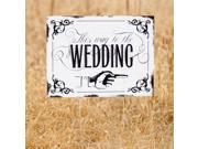 Vintage This way to the Wedding Yard Sign