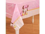 Minnie s 1st Birthday Plastic Tablecover