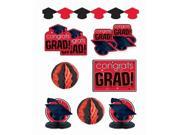 Congrats Grad Red Graduation Decorating Kit
