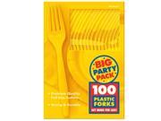 Yellow Sunshine Big Party Pack Forks
