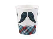 Little Man Mustache 9 oz. Paper Cups