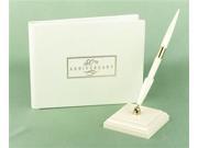 50th Anniv Small Ivory Guest Book