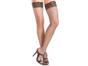 Stay Up Fishnet Thigh Highs With Lace Top