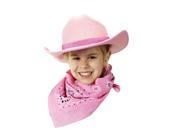 Child Cowboy Hat Sparkle Ribbon W Bandanna