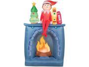 Airblown Scout Elf On Fireplace