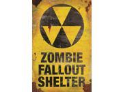 Metal Sign Zombie Fallout Shel