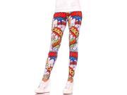 Crime Fighter Comic Exclamation Print Leggings