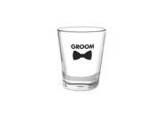 Bow Tie Wedding Party Shot Glass Groom