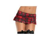 Be Wicked Plaid Mini Skirt Womens Costume Red M L 8 12