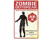 Metal Sign Zombie Outbreak