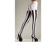 Opaque Vertical Stripe Panty Hose