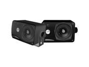 Pair Pyle Plmr24b Black Marine Audio 2 Way Box Speakers