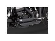 Vance Hines 47227 ShortShots Staggered Exhaust Black Set For Harley Davidson 2013 DYNA Does not fit Dyna Switchback model by VANCE HINES