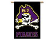East Carolina Pirates 2 Sided 28 X 40 Banner W Pole Sleeve Collegiate College NCAA Licensed 96728