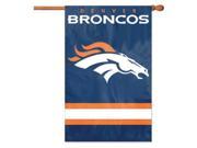 Party Animal AFDB Broncos Applique Banner Flag Oversized 44x28 true 2 sided Nylon
