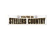 Party Animal BYSC Steelers Country Giant 8 Banner White 96 Width x 24 Height Nylon