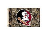 Florida State Seminoles 3 Ft. X 5 Ft. Flag W Grommets Realtree Camo Background Collegiate College NCAA Licensed 35404