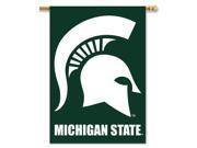 Michigan State Spartans 2 Sided 28 X 40 Banner W Pole Sleeve Collegiate College NCAA Licensed 96129