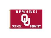 Oklahoma Sooners 3 Ft. X 5 Ft. Flag W Grommets Country Collegiate College NCAA Licensed 35719