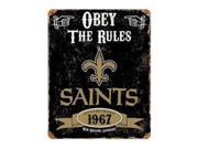 Party Animal VSNO New Orleans Saints Vintage Metal Sign 11.50 W x 14.50 H