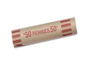 Preformed Tubular Coin Wrappers Pennies .50 1000 Wrappers Box