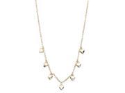 Dangling Hearts Yellow Gold Tone Kids Girls Link Necklace 15 with 1 Extender