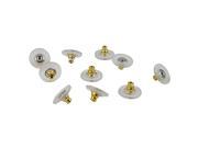 Five Pairs Gold Tone Earring Backs Bullet Clutch with Plastic Pad Push Friction Back