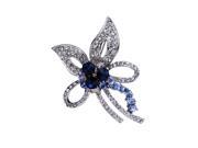 Loches Lynn Blue Gem Flower Bouquet Fashion Brooch Pendant STELLUX Elements AUSTRIAN CRYSTALS B 10065G