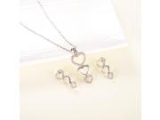 Loches Lynn Fashion Heart of stars Pendant Necklace Earring set EP 26071 N 8287