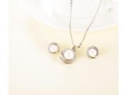 Loches Lynn AUSTRIAN CRYSTALS new fashion pearl Pendant Necklace Earring set EP 26191 N 8393