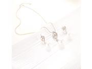 Loches Lynn Super nice pearl AUSTRIAN CRYSTALS Pendant Necklace Earring set EP 25687 N 8077