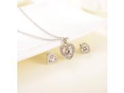 Loches Lynn Lovely Love Heart AUSTRIAN CRYSTALS Pendant Necklace Earring set EP 25170 N 7844