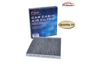 POTAUTO MAP 1002C 10 Pack Heavy Active Carbon Car Cabin Air Filter Replacement compatible with Toyota Corolla Matrix