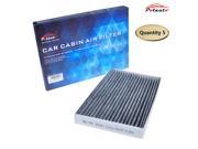 POTAUTO MAP 3004C 5 Pack Heavy Active Carbon Car Cabin Air Filter Replacement compatible with CADILLAC XLR CHEVROLET Corvette