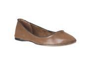 Bamboo Womens Caira Polinted toe Ballet Flat Taupe Size 6.5