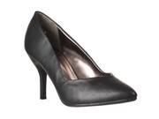 Bamboo Womens Deluxe Pointed Toe Stilettos Black PU Size 8