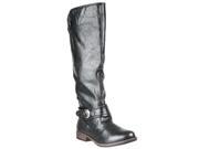 Bamboo Womens Mid Calf Montage Riding Boots Black Size 5.5