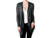 Timing by Riverberry Juniors Sheer Long Sleeve Cardigan Charcoal Size Large